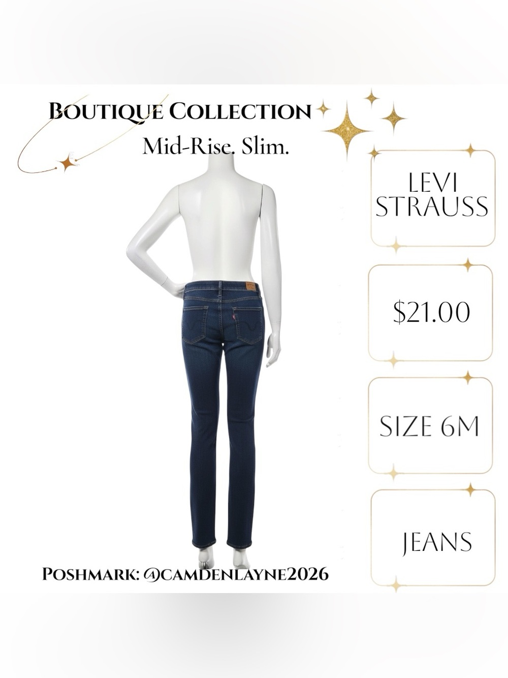 Levi's Dark Blue Skinny Jeans - Picture 8 of 12